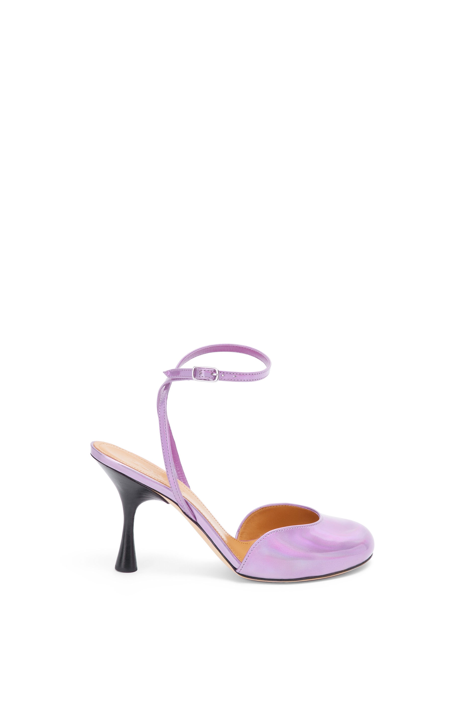 Ankle strap pump in metallic calfskin - 1