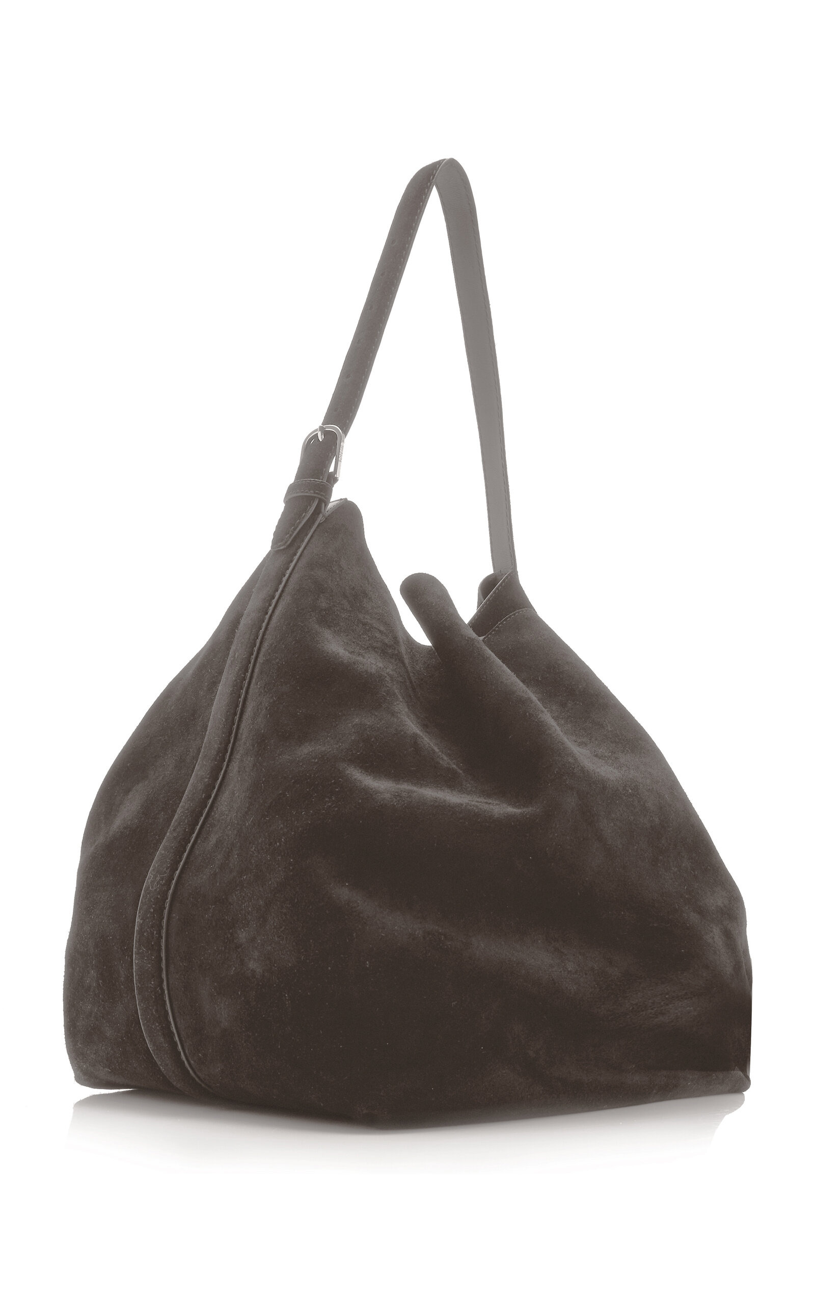 Belted Suede Tote Bag brown - 3