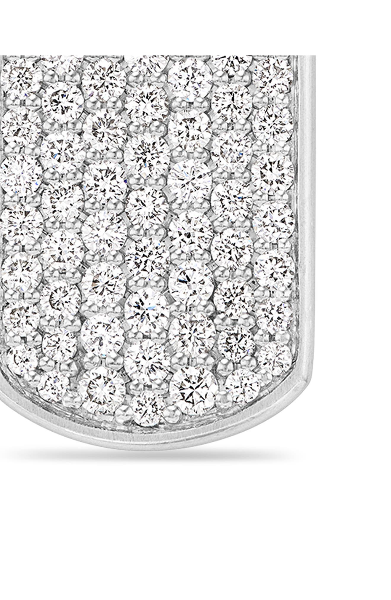 David Yurman Men's Chevron Tag, 21mm in Sterling Silver/Diamond at Nordstrom - 6