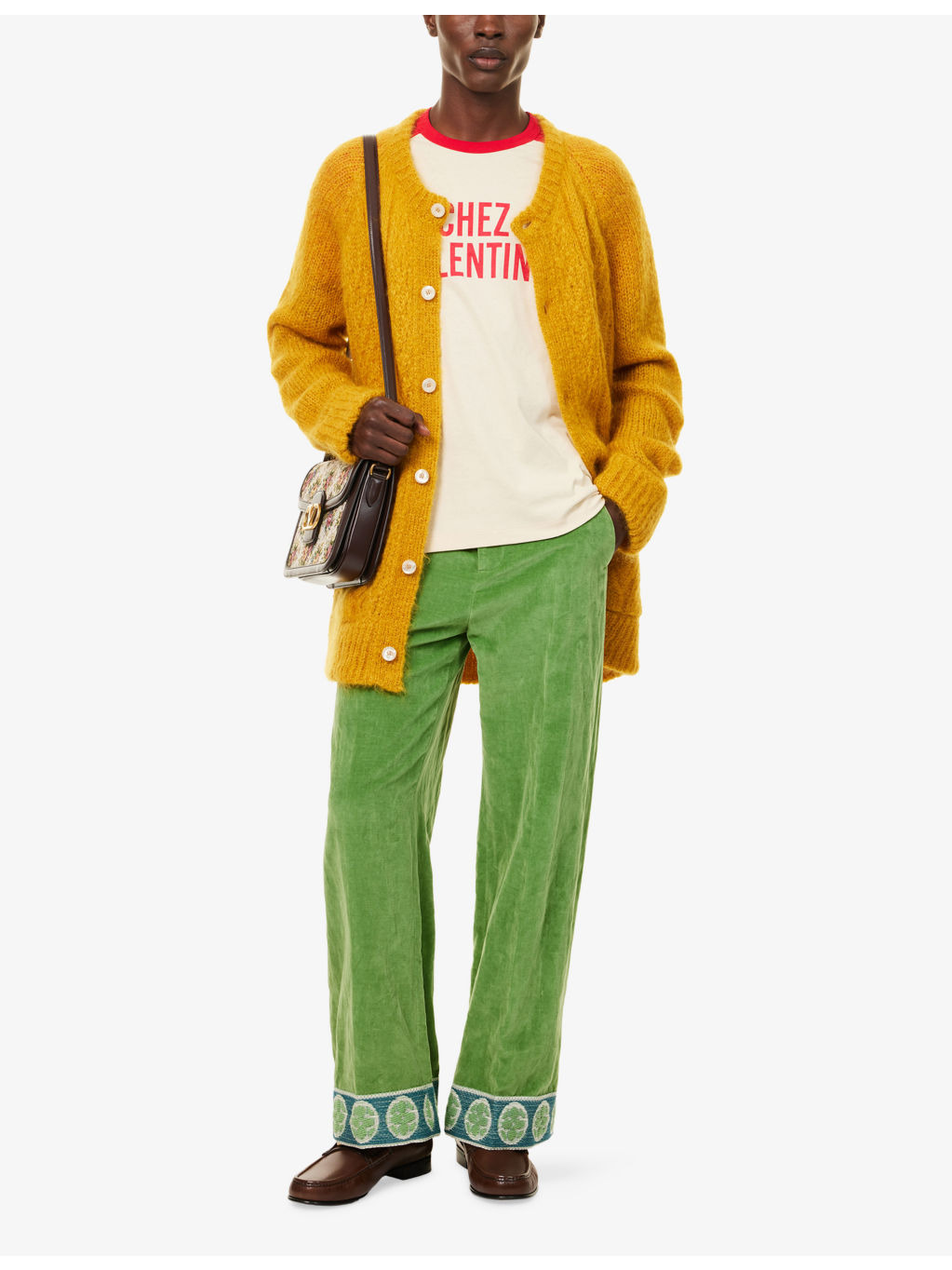 Chez-Valentino-Print Crewneck Cotton-Jersey T-Shirt - 2