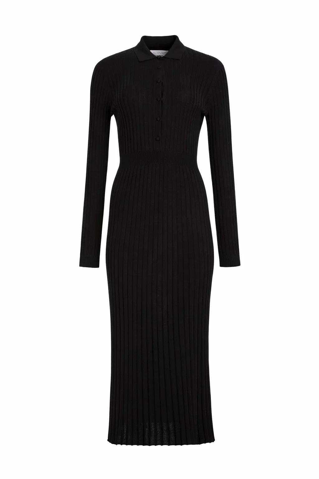Ardor Knit Maxi Dress in Black Cashmere Silk - 1
