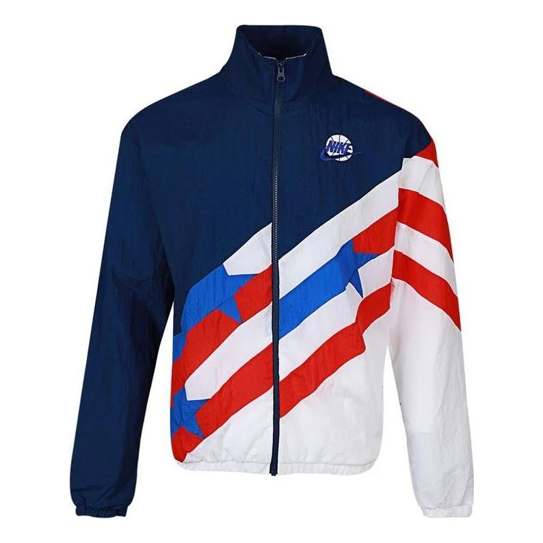 Nike AS Men's NK THROWBACK JKT Jacket WVN Blue VOID CK6622-492 - 1