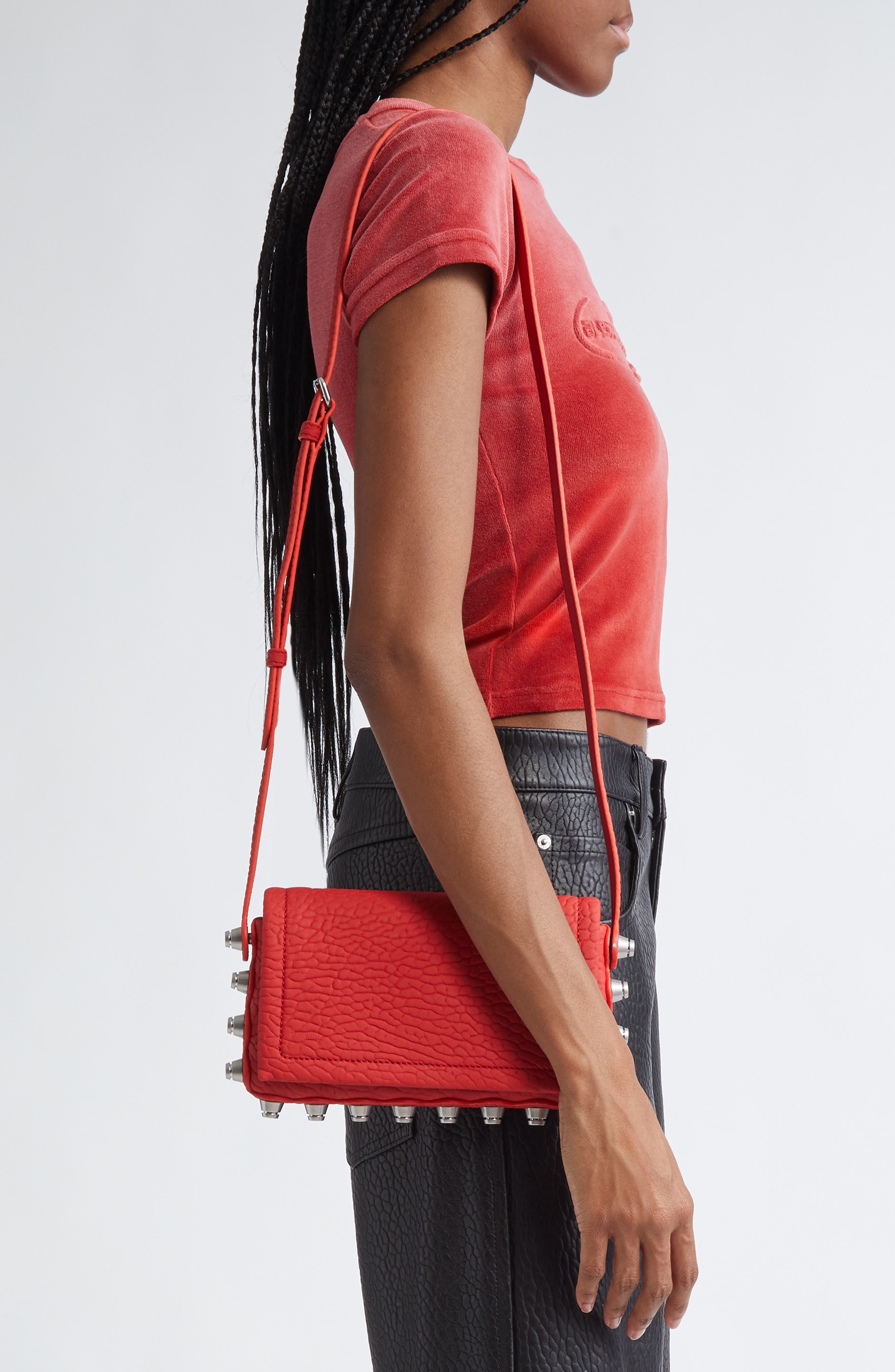 Alexander Wang Roz Crossbody Wallet in 629 Fiery Red at Nordstrom - 2