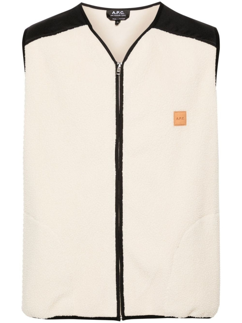 Nate colour-block fleece gilet 1