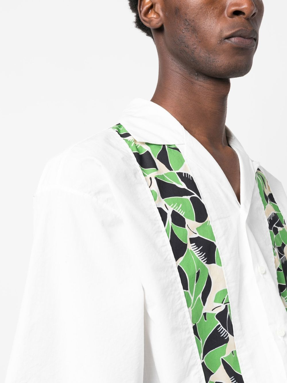 leaf-print short-sleeve shirt - 5