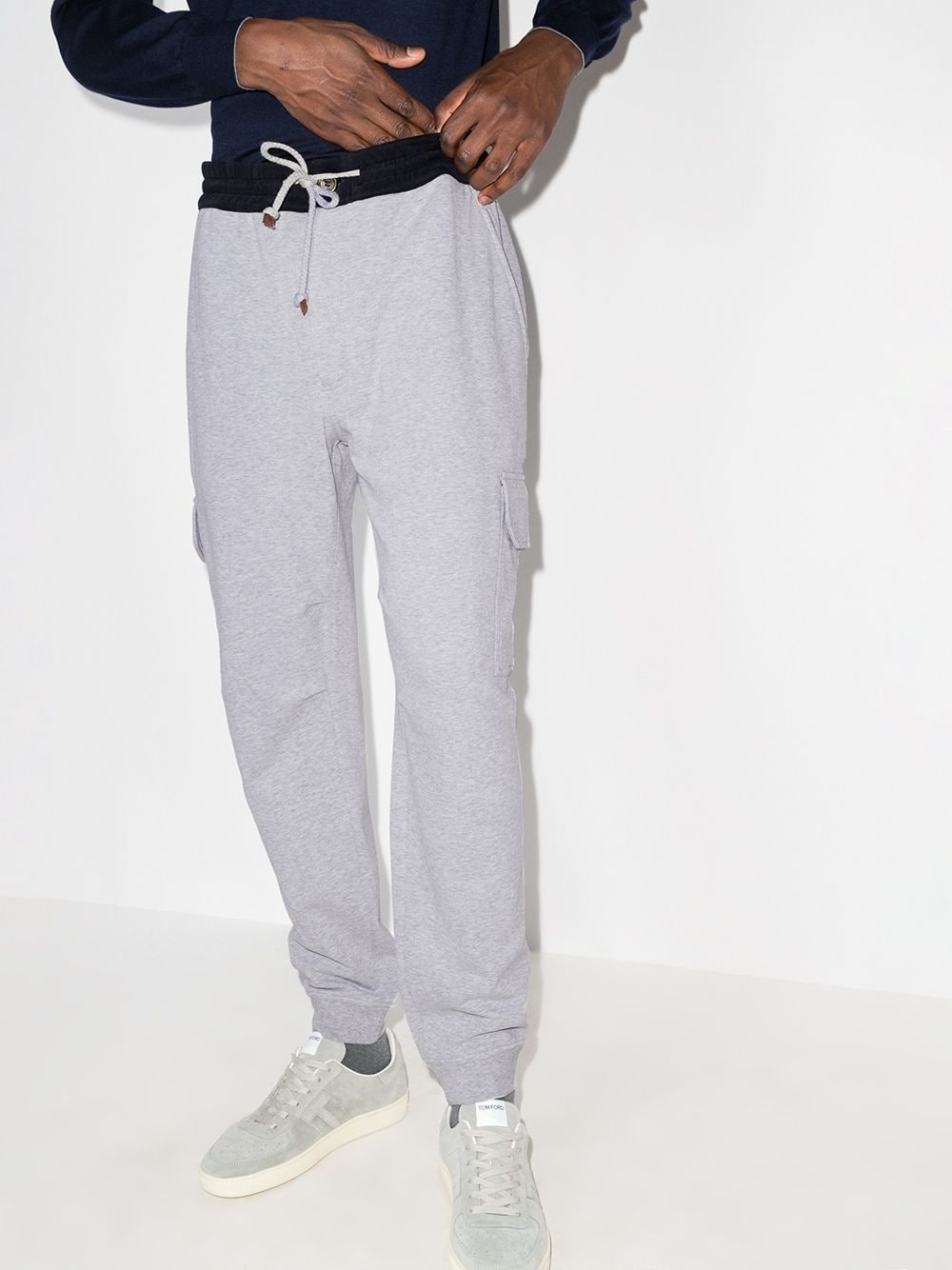 tapered drawstring track pants - 2