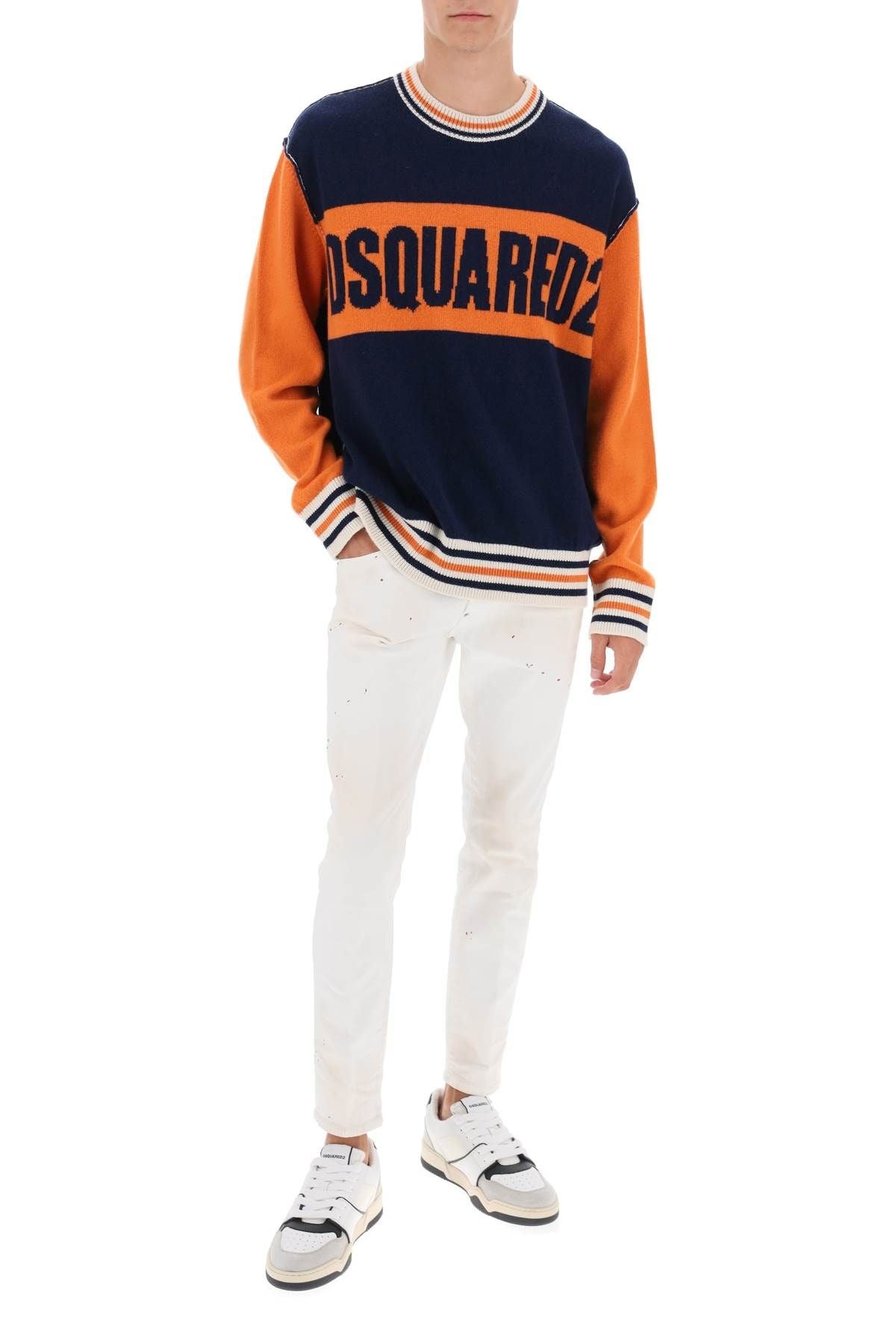 COLLEGE SWEATER IN JACQUARD WOOL - 7