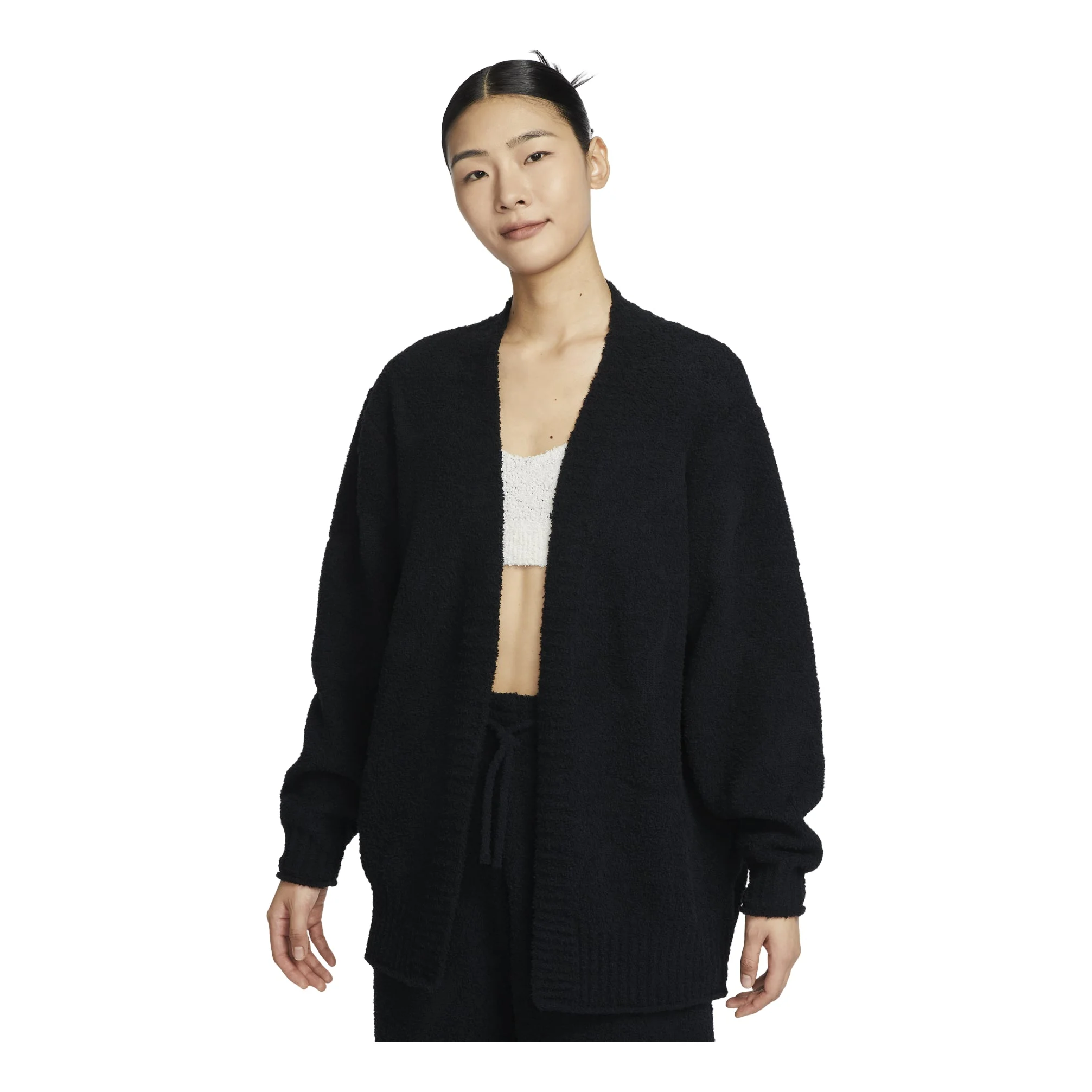 (WMNS) Nike Sportswear Phoenix Cozy Boucl T-Shirt 'Black' FZ1712-010 - 1