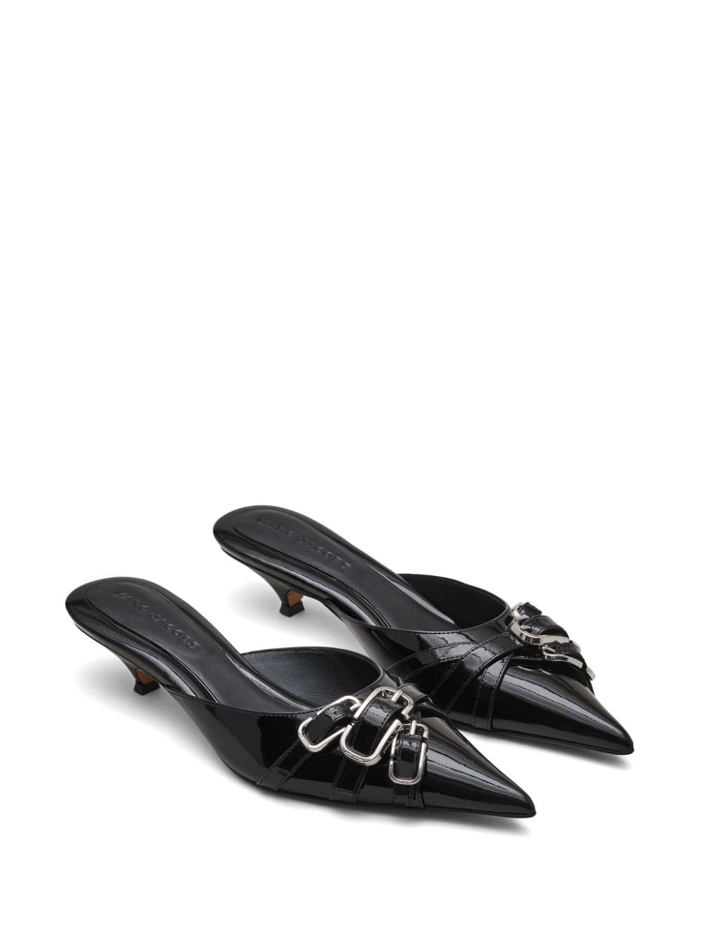The Patent Leather J Marc Buckle mules - 2