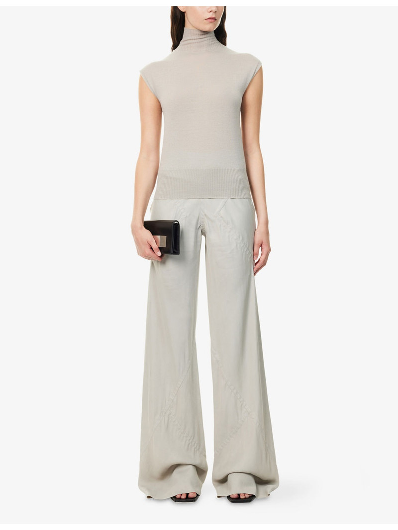 Rick Owens Bias Straight-Leg Woven Trousers outlook