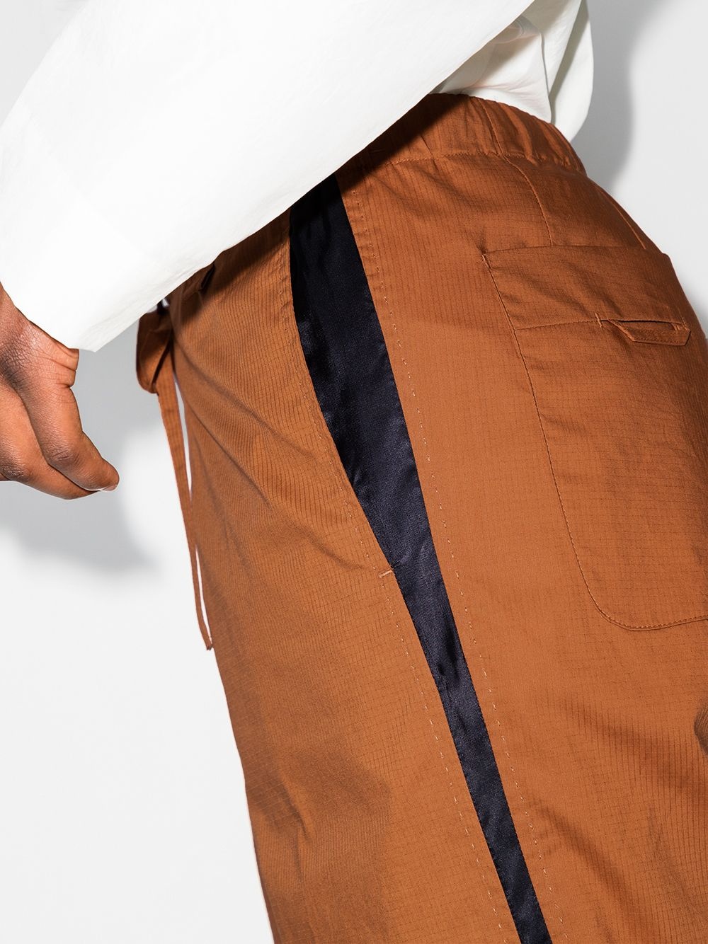 side-stripe drawstring trousers - 4