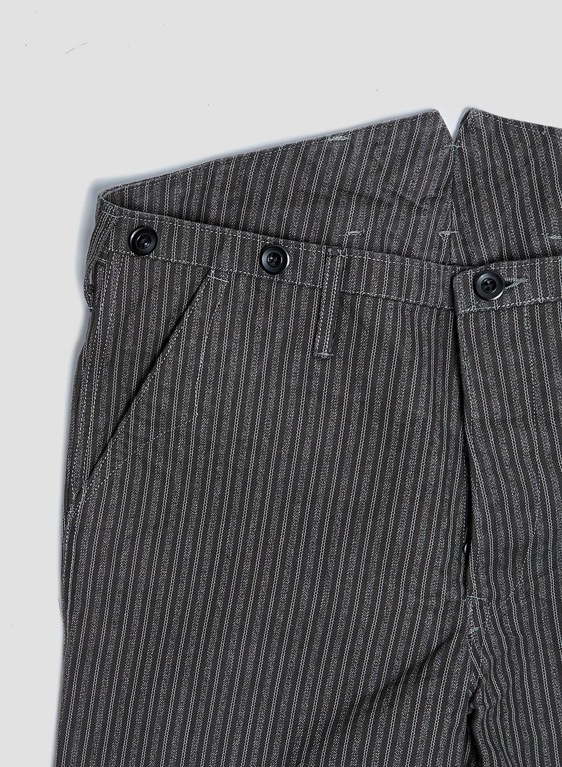 Adjustable Costume Original Striped Baggy Pants Charcoal - 4