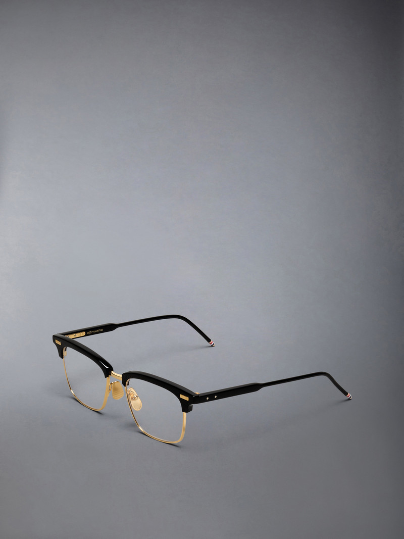 Thom Browne ACETATE AND TITANIUM RECTANGULAR EYEGLASSES outlook