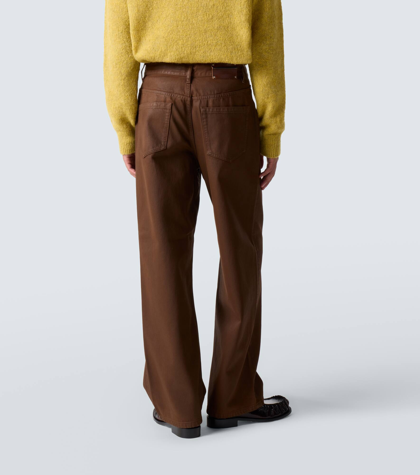 Coated mid-rise straight jeans - 4
