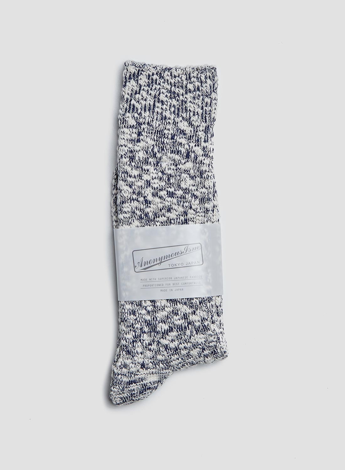 Anonymous Ism Lightweight Slub Crew Sock in Navy - 1