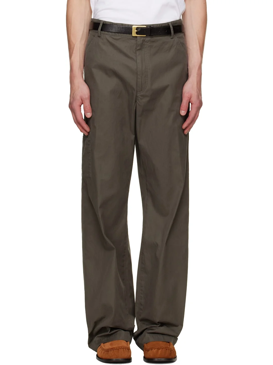 Khaki Four-Pocket Trousers - 1
