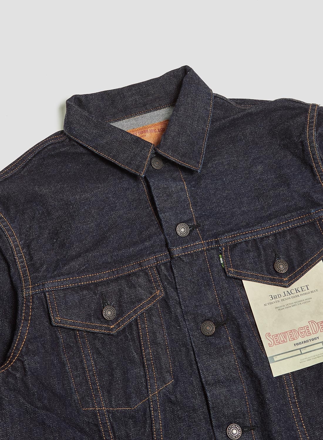 FOB Factory Selvedge Denim 3rd Jacket Indigo - 2
