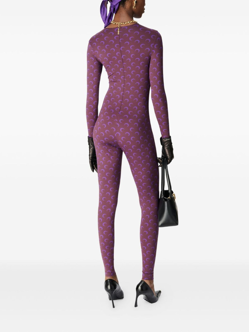 Marine Serre moon-print jersey jumpsuit outlook