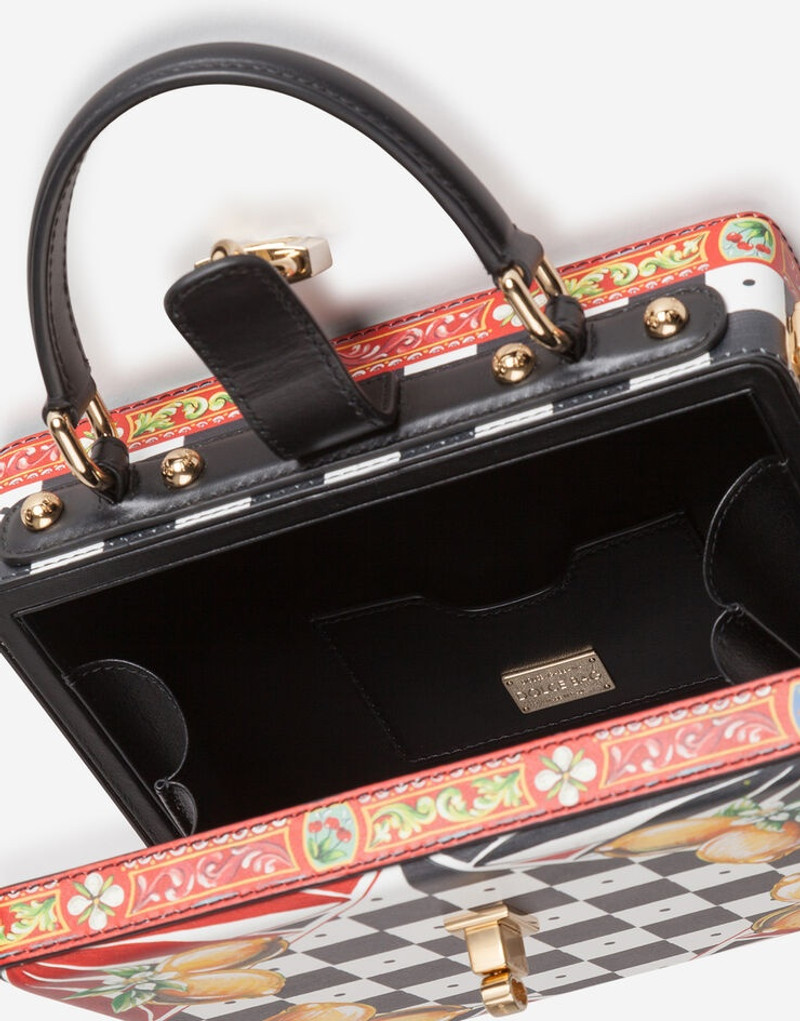 Dauphine calfskin Dolce Box bag with Carretto and lemon print 4