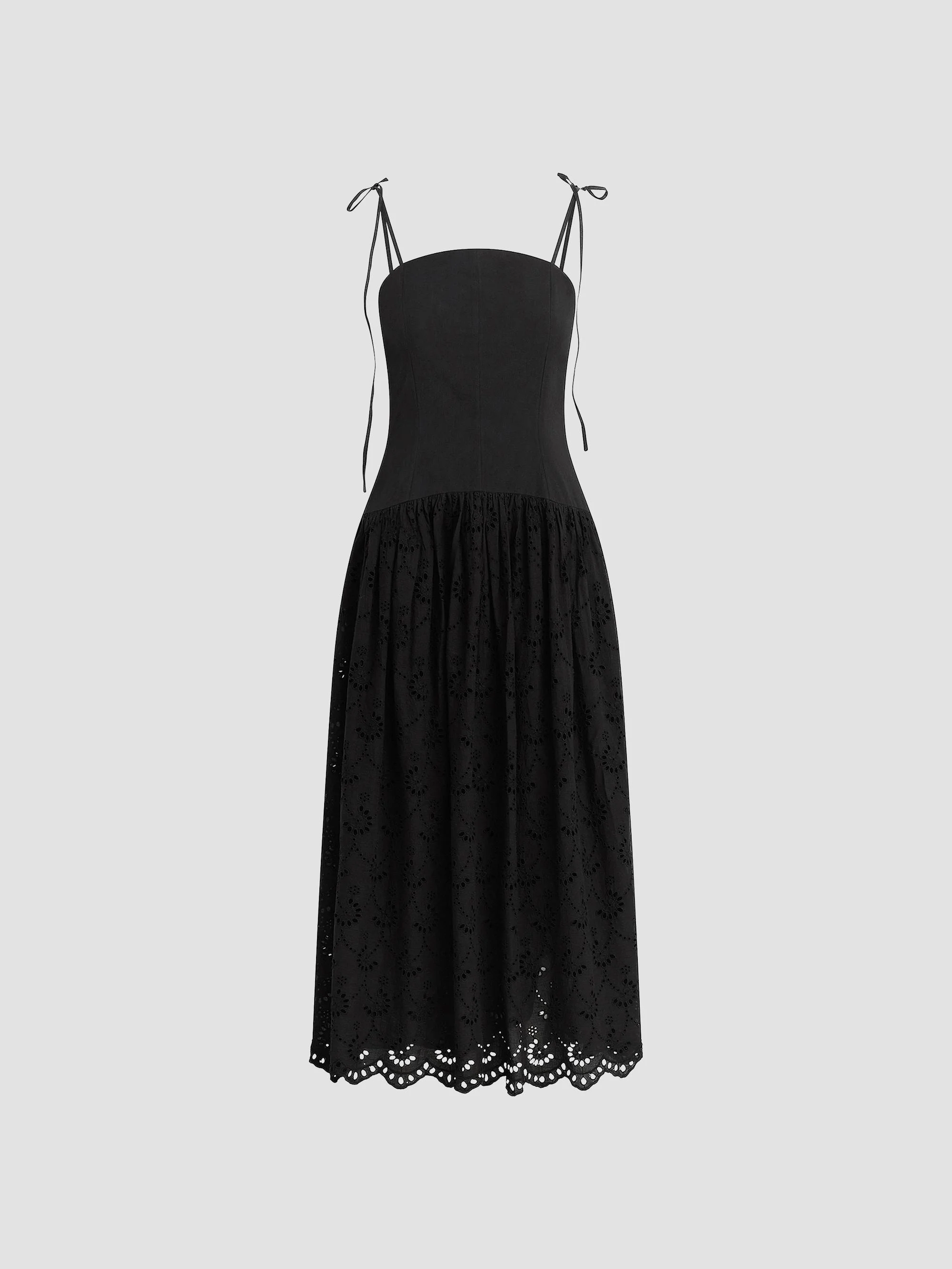 Women's The Mara Cotton Maxi Dress - Black - 1