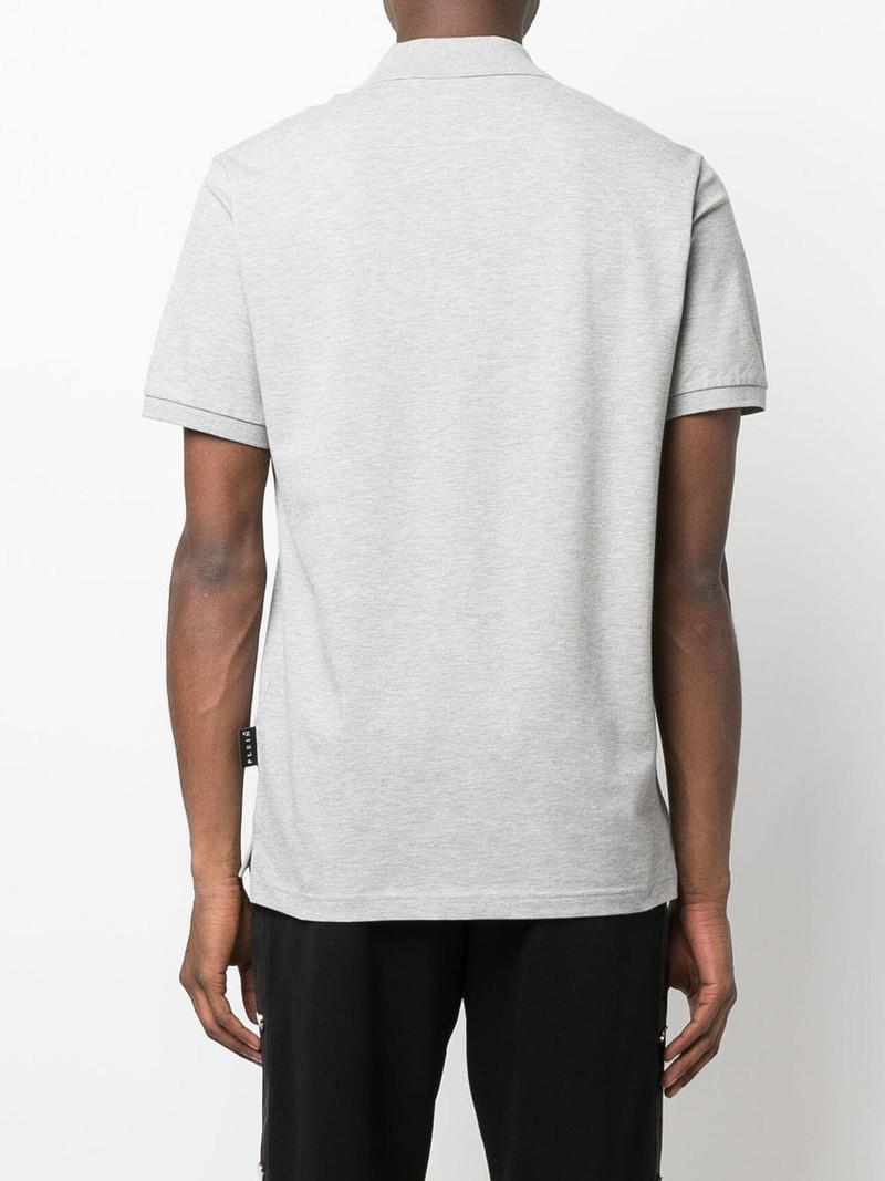 skull-print short-sleeved polo shirt 4