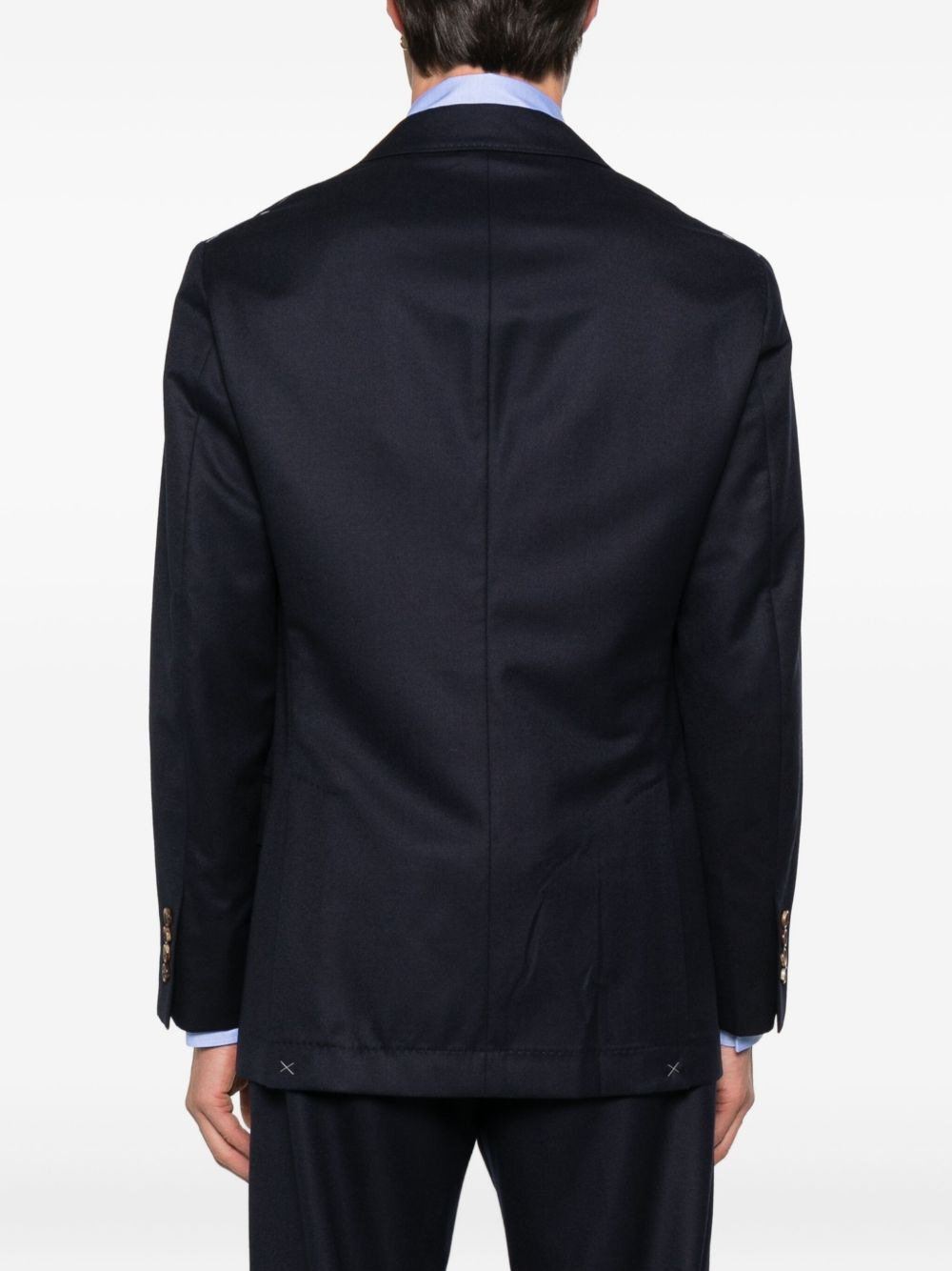 double-breasted cupro blazer - 4