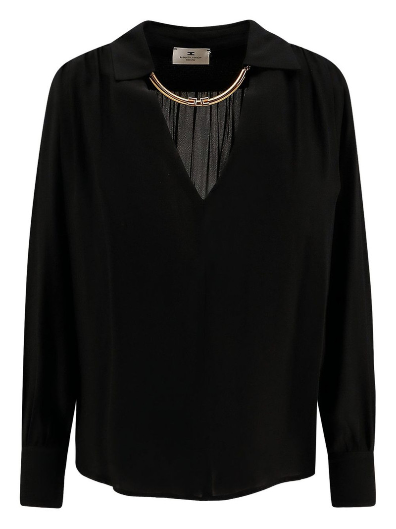 pleated-neck shirt 1