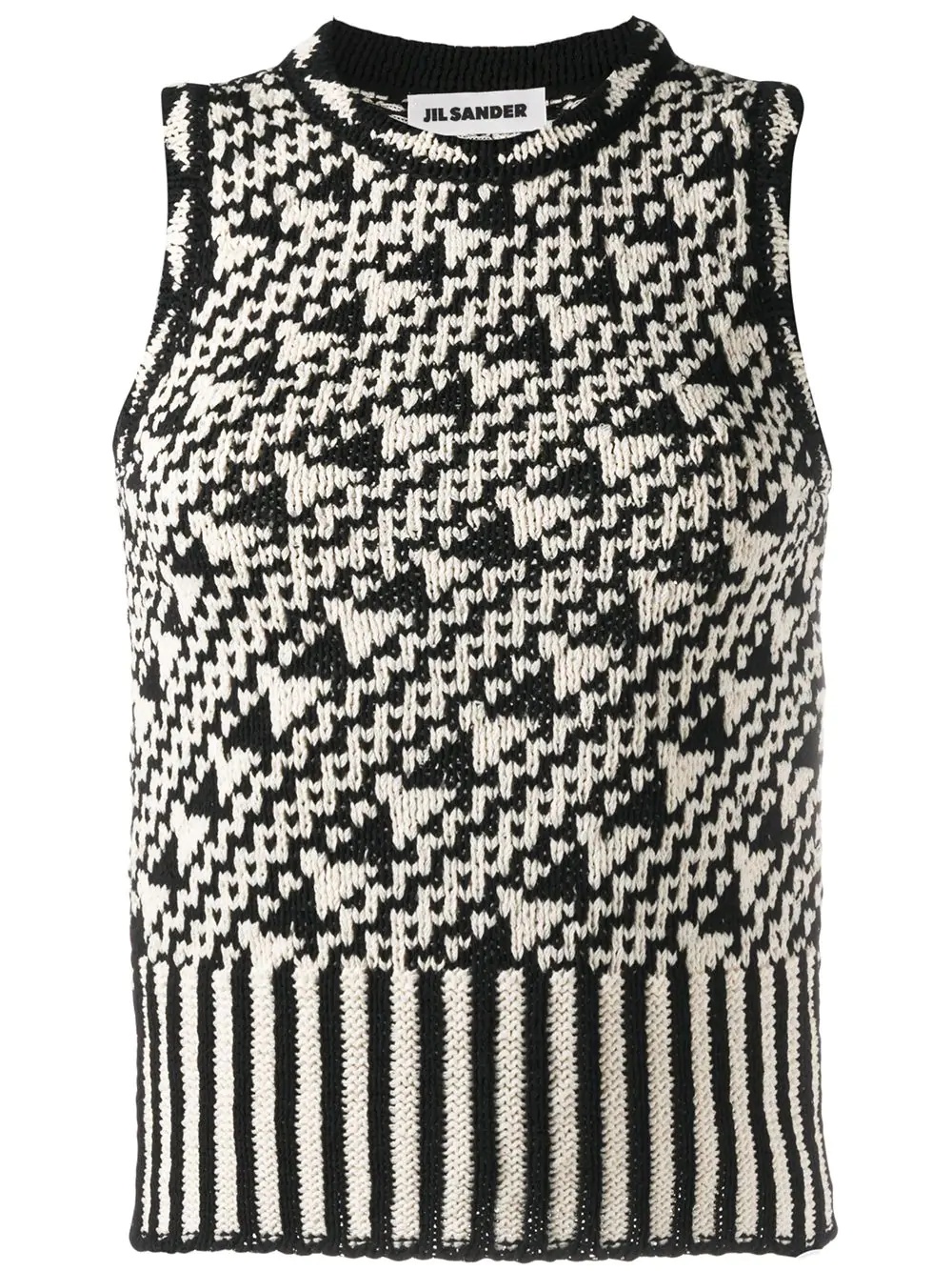 intarsia knit tank top - 1