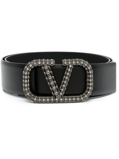 Valentino VLogo Signature crystal-embellished belt outlook