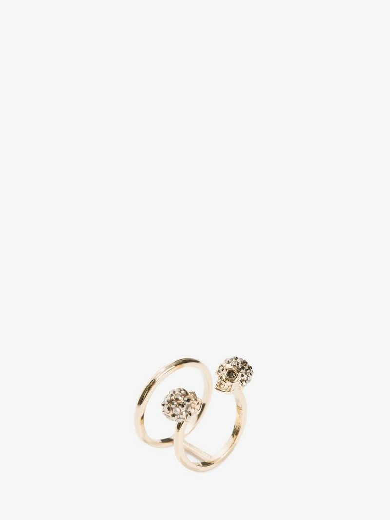Alexander McQueen Twin Skull Double Ring outlook