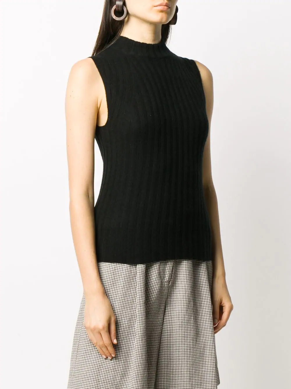 sleeveless chunky-knit cashmere jumper - 3