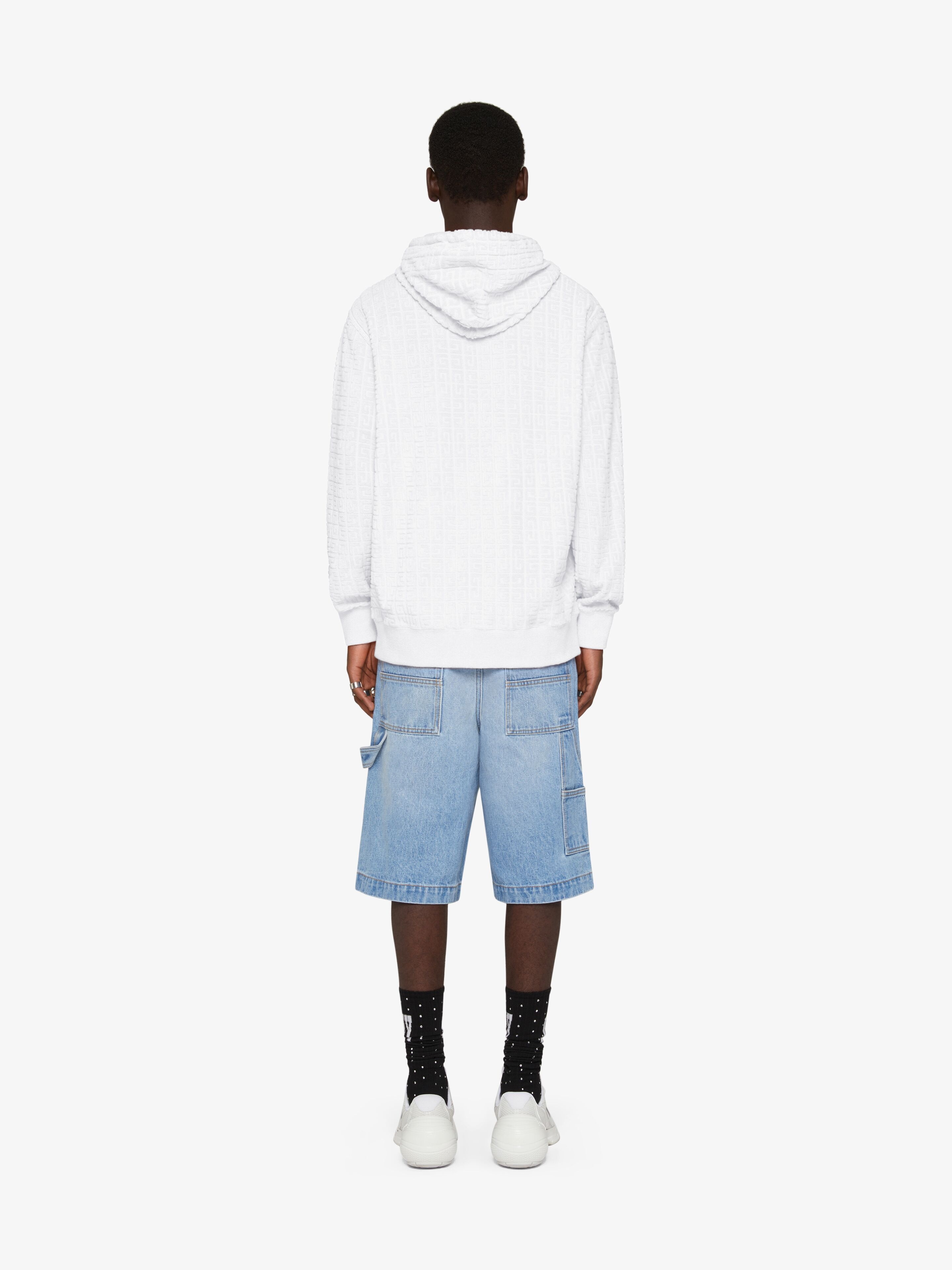 HOODIE IN 4G COTTON TOWELLING JACQUARD - 4