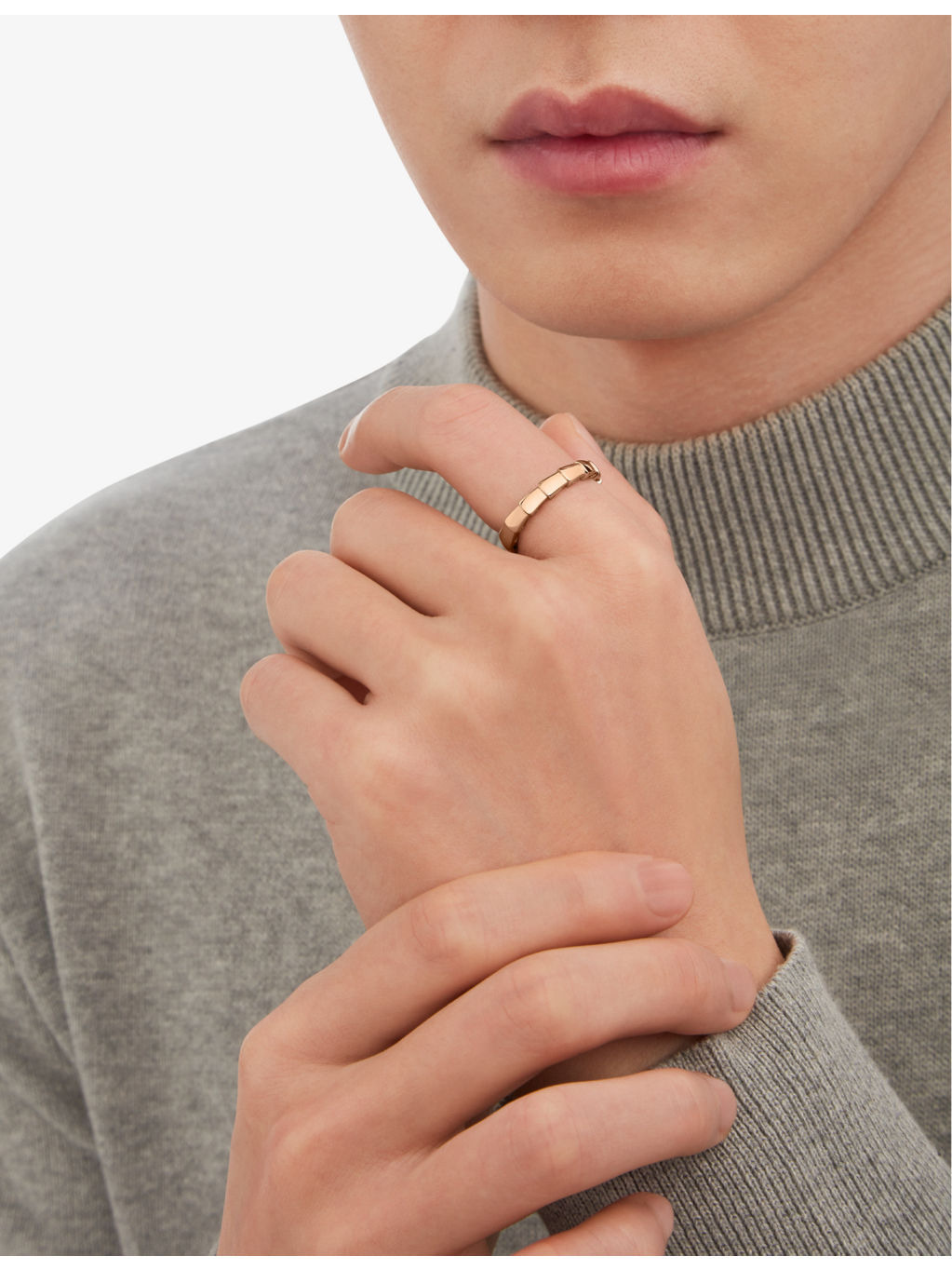 Serpenti Viper 18ct rose-gold wedding band - 6