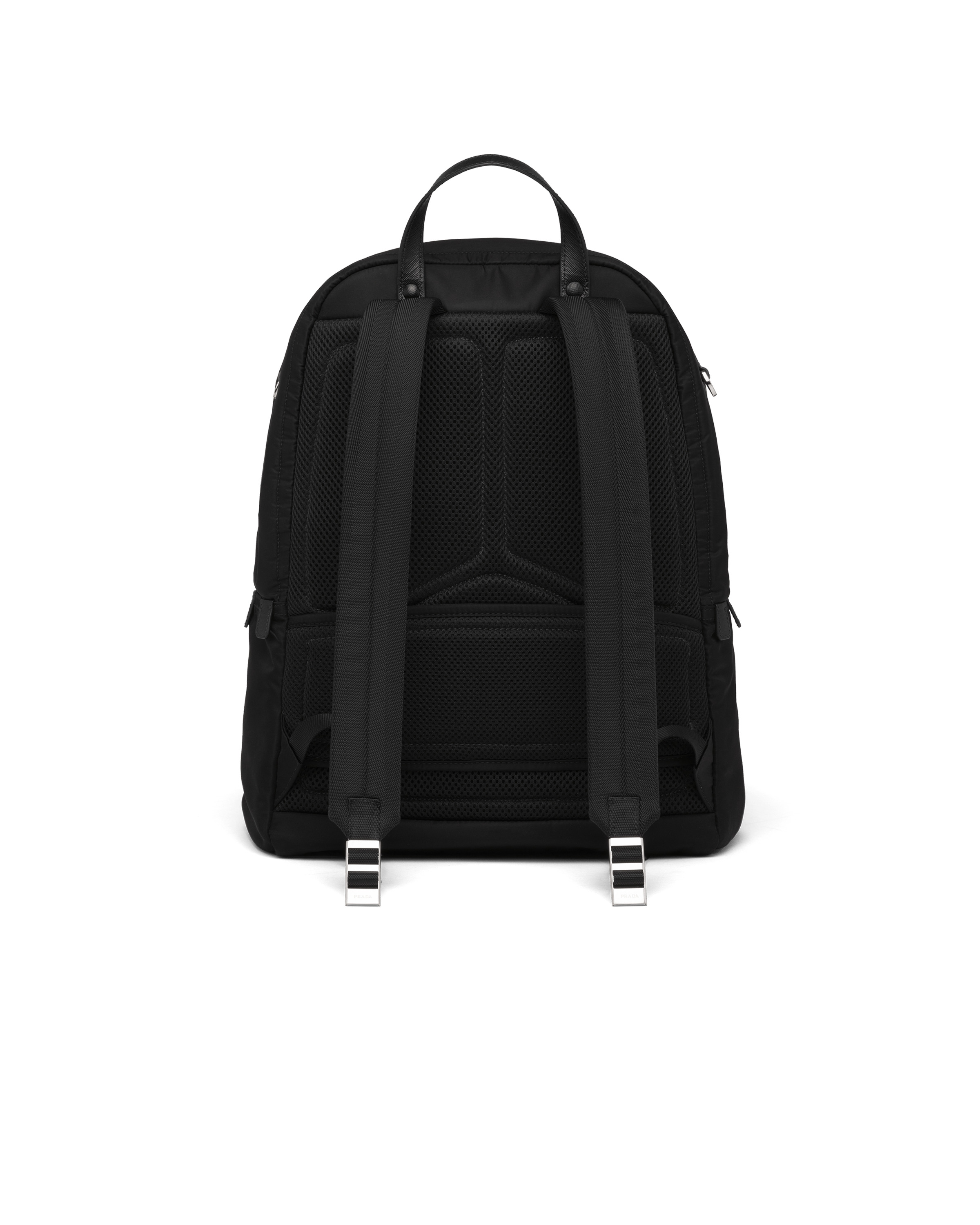 Re-Nylon and Saffiano leather backpack - 4