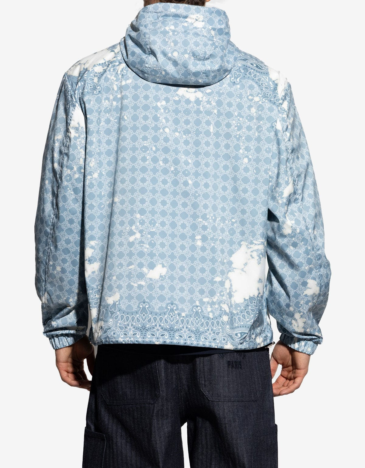 Amiri Blue Bleach Bandana Windbreaker Jacket - 3