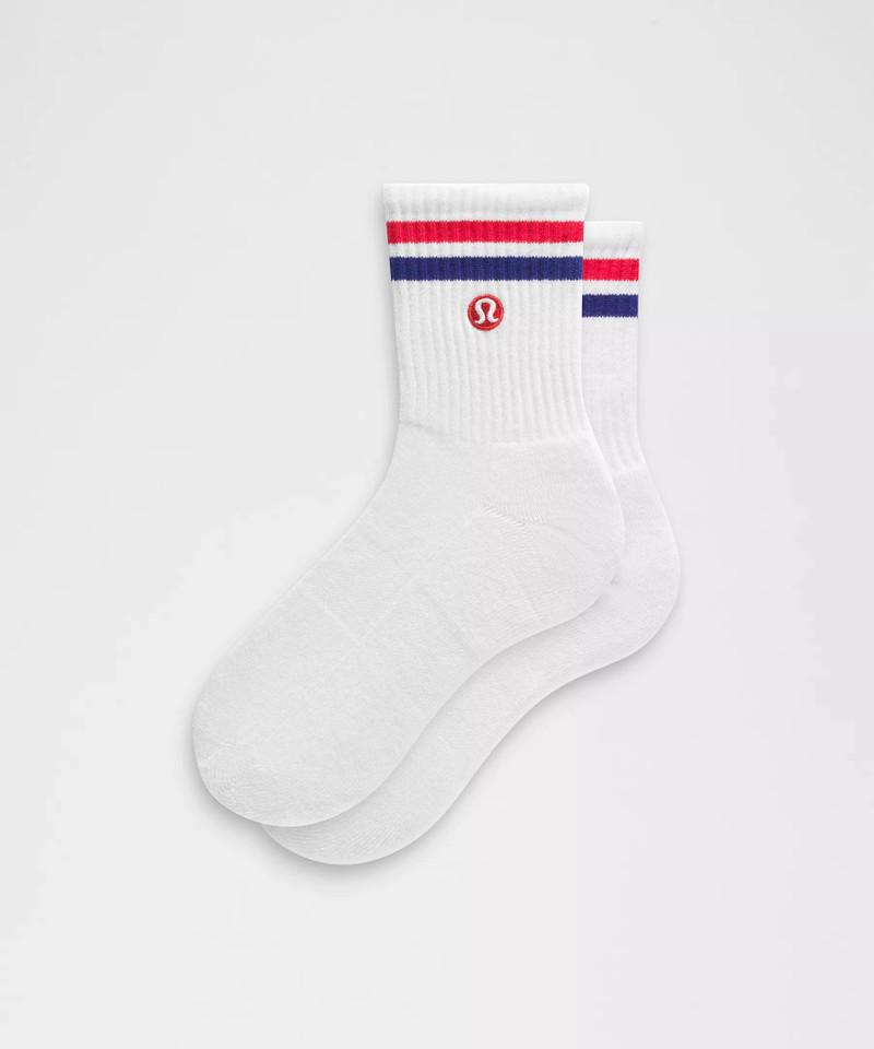 Unisex Daily Essential Quarter Socks *Stripe 1