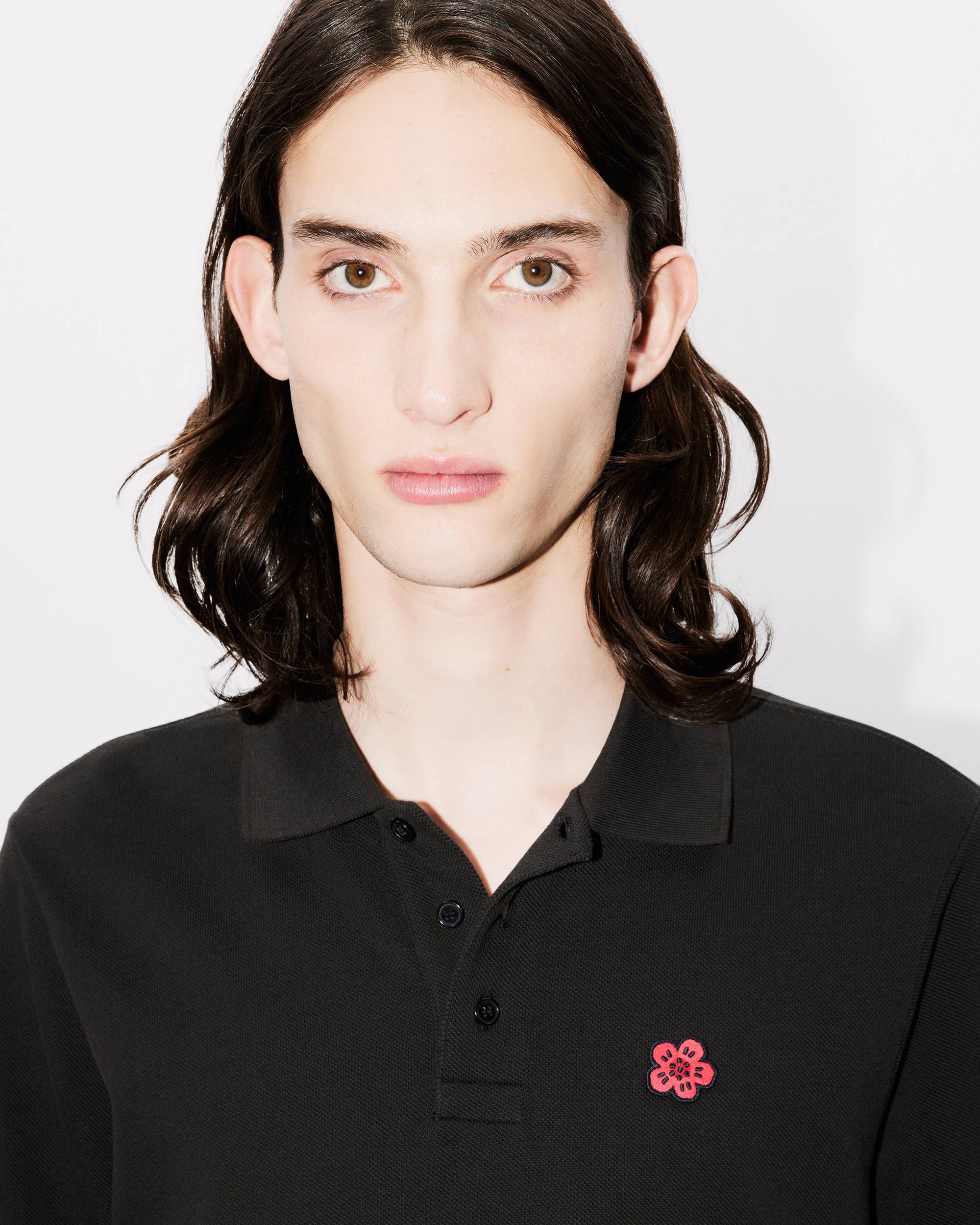 'Boke Flower' embroidered slim polo - 5