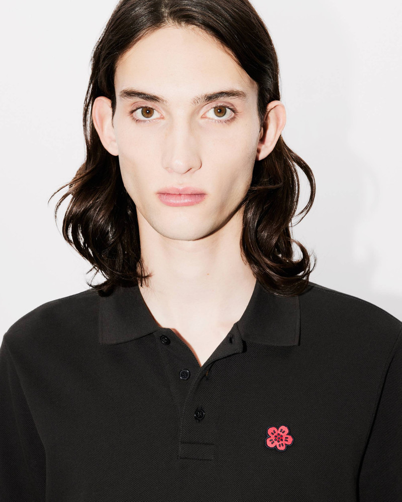 'Boke Flower' embroidered slim polo 5