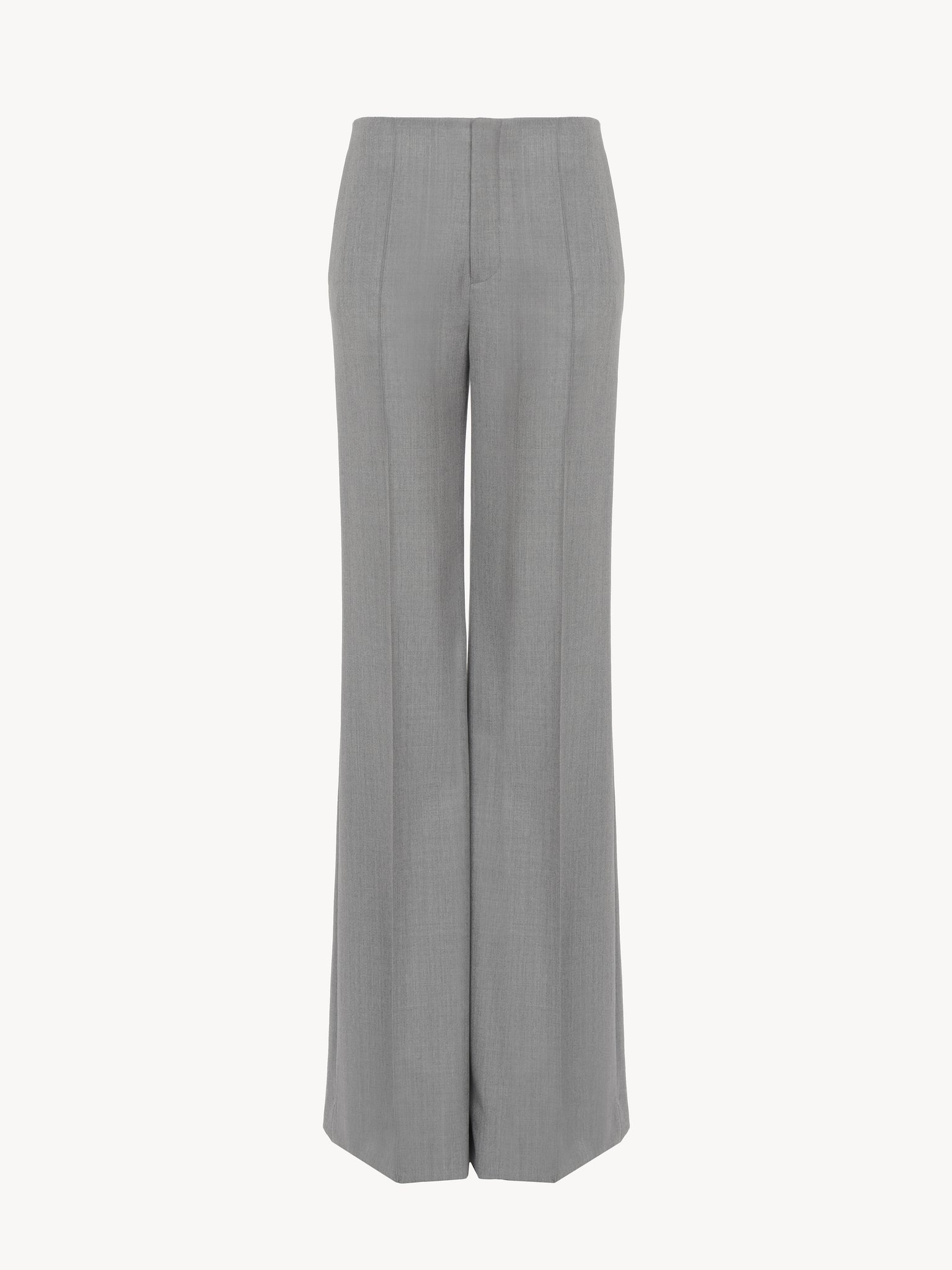 FLARE PANTS IN WOOL GRAIN DE POUDRE - 2