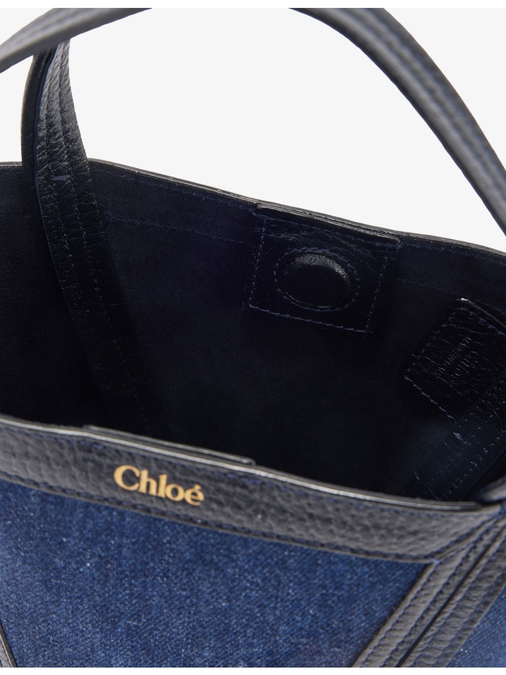 Spin Small Denim And Leather Tote Bag - 5