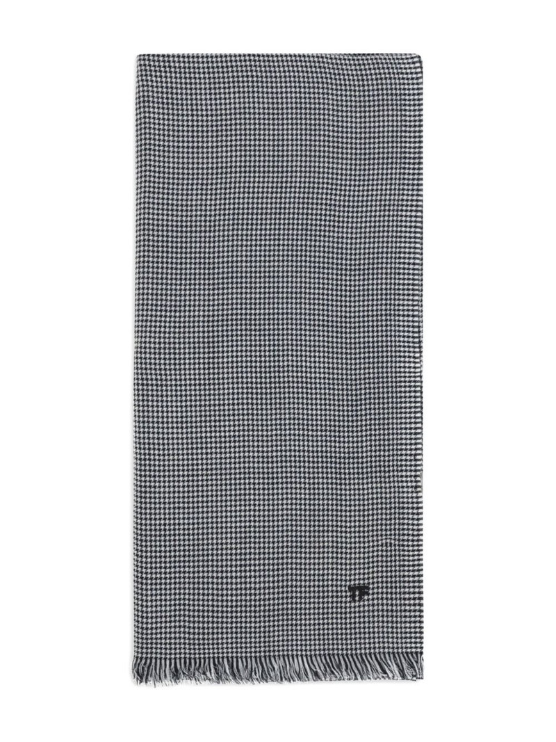 TOM FORD houndstooth fringed scarf outlook