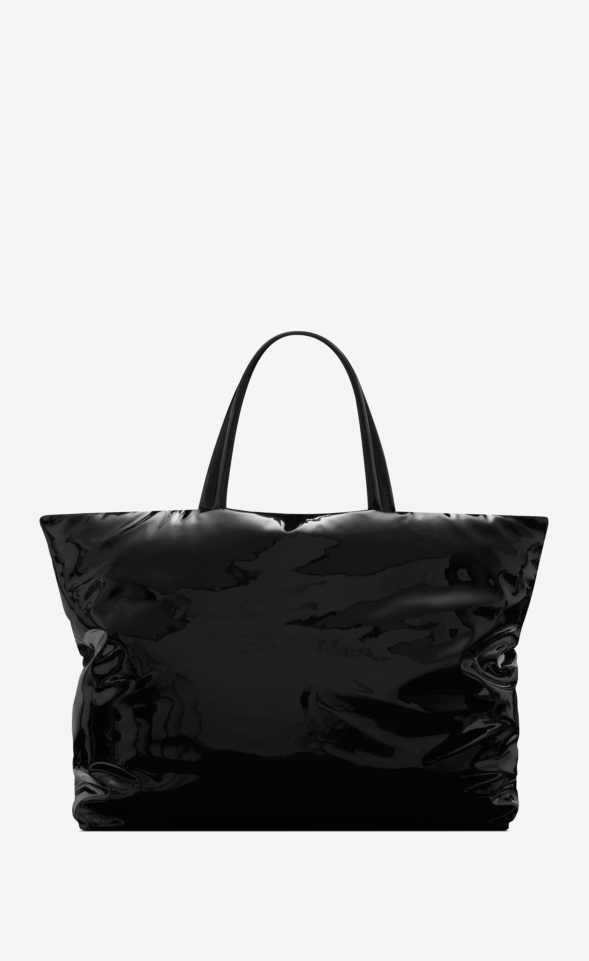 saint laurent maxi tote in patent canvas - 2