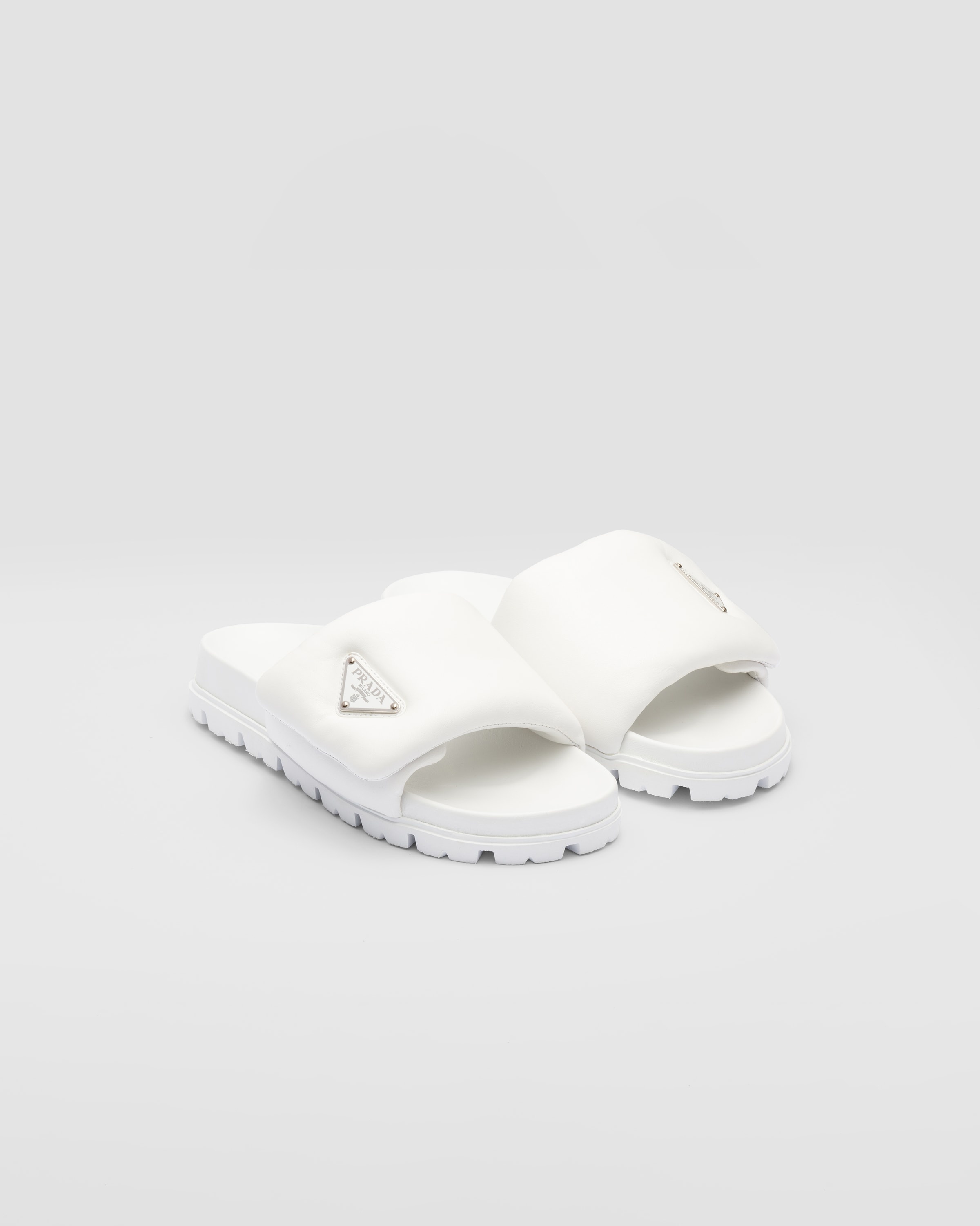 Soft padded nappa leather slides - 1