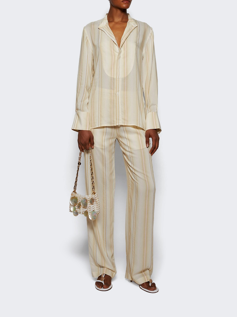 Pyjama Trouser Pistachio And Antique Pink - 5