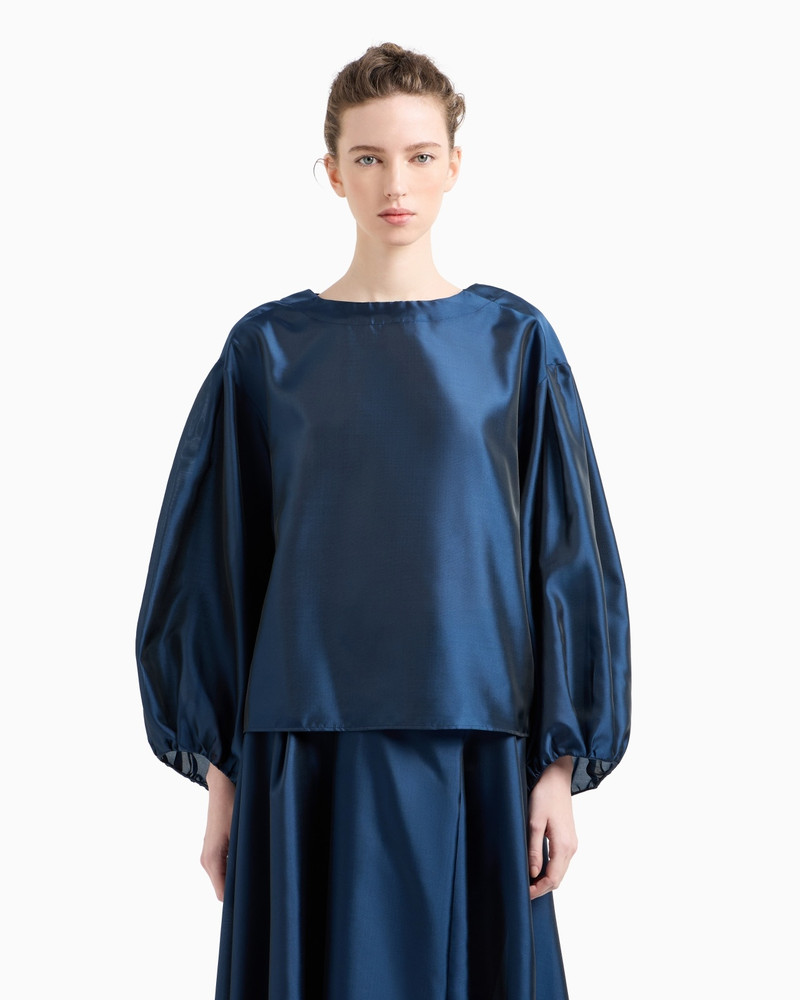 EMPORIO ARMANI TECHNICAL MUSLIN BLOUSE outlook