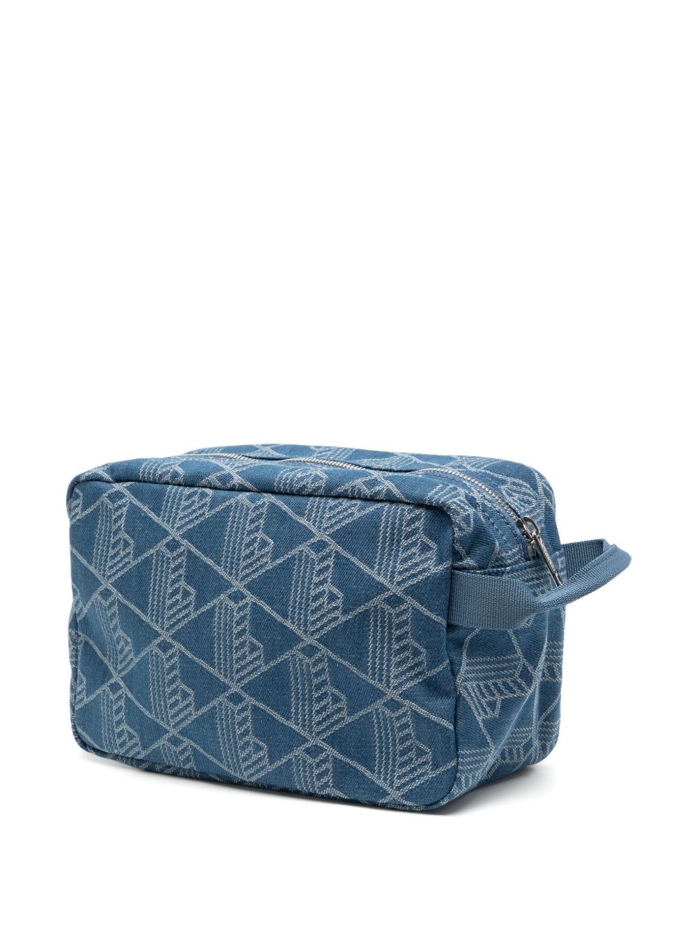 jacquard-motif wash bag - 2