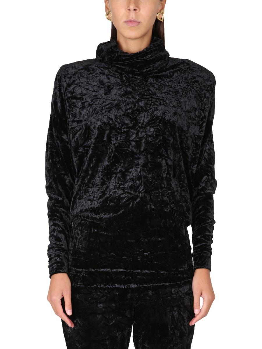 Saint Laurent Velvet Turtleneck Top - 1