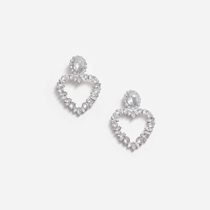 Crystal Heart Earrings - 1