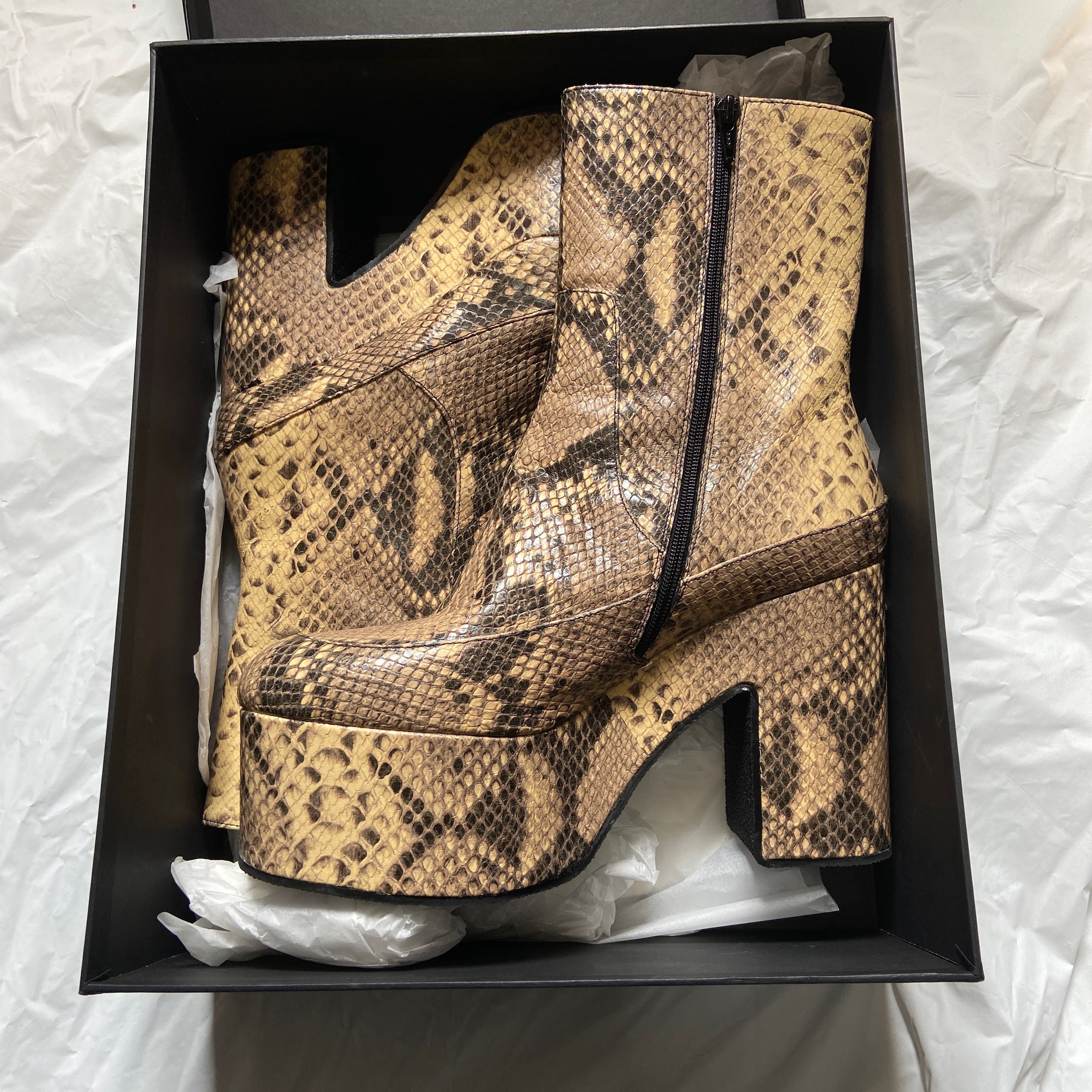 zOthers - Dries Van Noten python texture calfskin platform boots 39 - 6