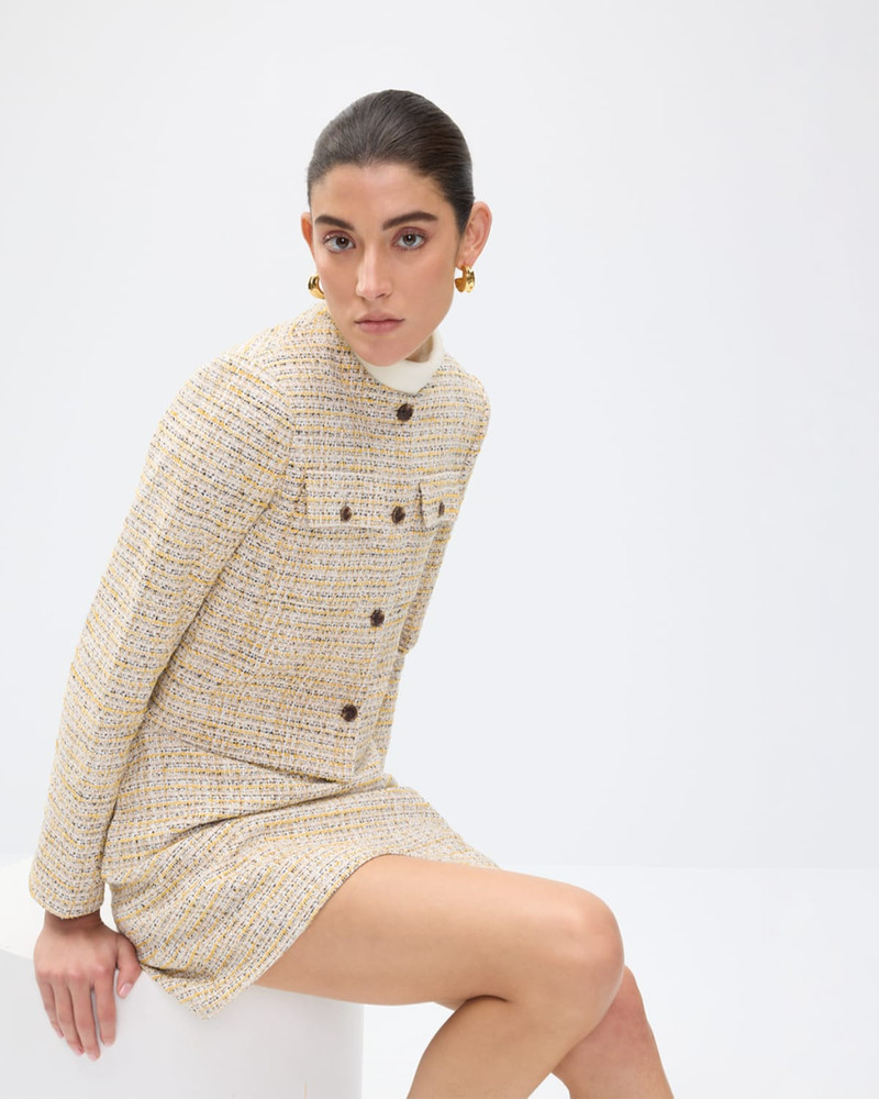 Theory Cropped Tweed Jacket outlook